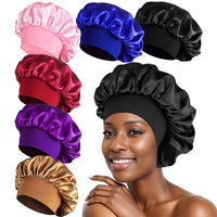 Satin Sleep Bonnet – Elastic Silk Hair Cap for Overnight Hair Protection