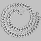 Iced Out Cuban Link Chain – AAA Rhinestone Men's Necklace for Hip Hop Jewelry