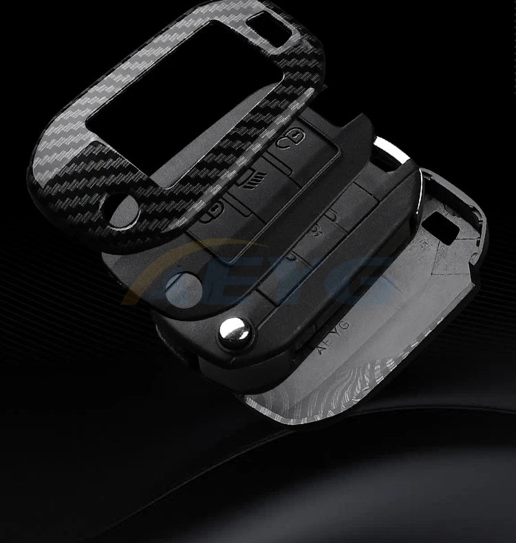 Carbon Fiber Car Key Case – Protective Keychain Cover for Peugeot and Citroen