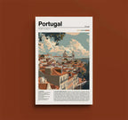 Vintage European City Travel Poster – Retro Canvas Art for Home Decor