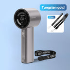 Rechargeable Handheld Turbo Fan – Digital 100-Speed Airflow for Outdoor Travel