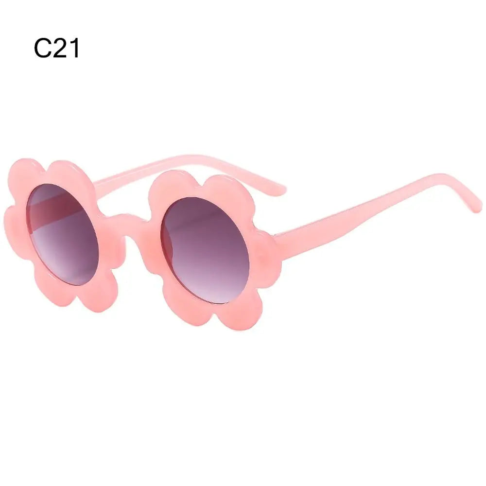Retro Sunflower Round Sunglasses – Floral Festival Shades for Women