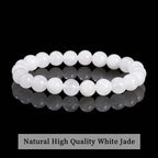 Natural Stone Bead Bracelet – Healing Crystal Gemstone Jewelry for Men and Women