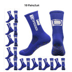 Non-Slip Silicone Grip Sports Socks – Mid-Calf Athletic Gear for Football Yoga