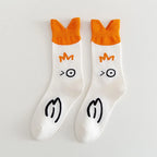 Cartoon Duck Mid-Tube Socks – Cute Animal Crew Socks for Kids