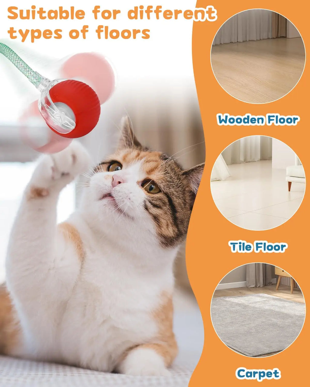 Interactive Rolling Cat Ball – Rechargeable Smart Toy for Pet Exercise