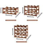 Bamboo Wine Rack – Multi-Tier Wood Display for Bar and Dining Room