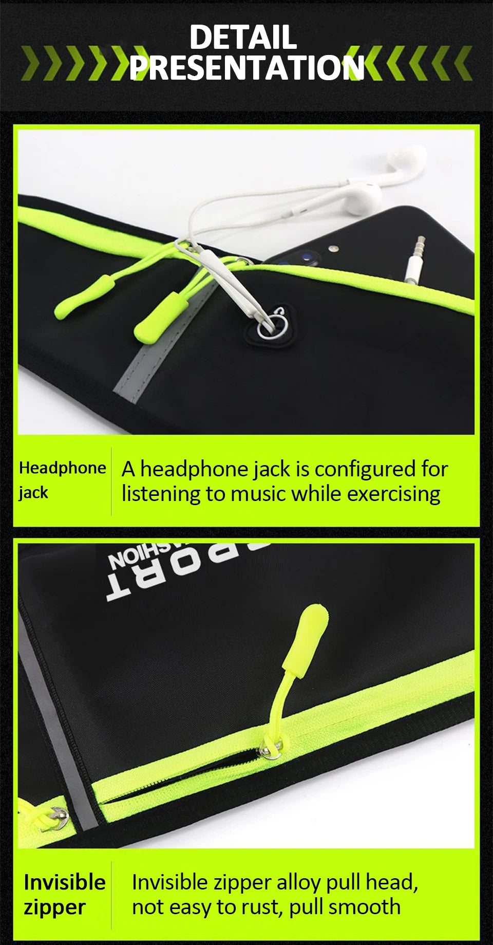 Running Waist Belt – Slim Fanny Pack for Mobile Phone Gym and Cycling