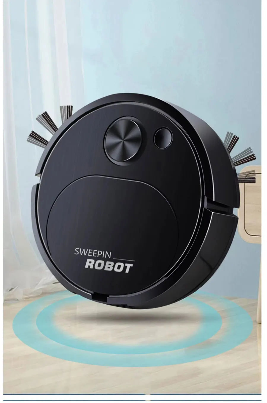 3-in-1 Robot Vacuum Cleaner – 1500Pa Wireless Mop for Home and Office