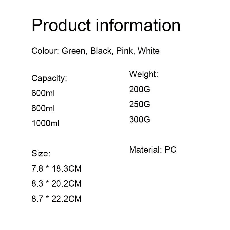 Large Capacity Water Bottle – Solid Color Tumbler for Outdoor Fitness