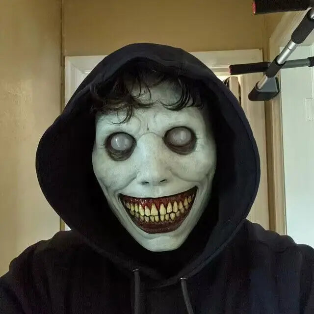 Latex Demon Horror Mask – Creepy Exorcist Prop for Halloween Cosplay