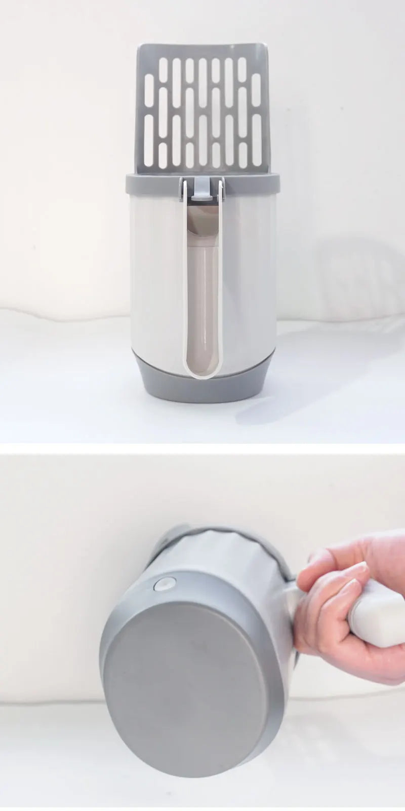 Cat Litter Scoop – Integrated Waste Bag Holder for Easy Pet Toilet Cleaning