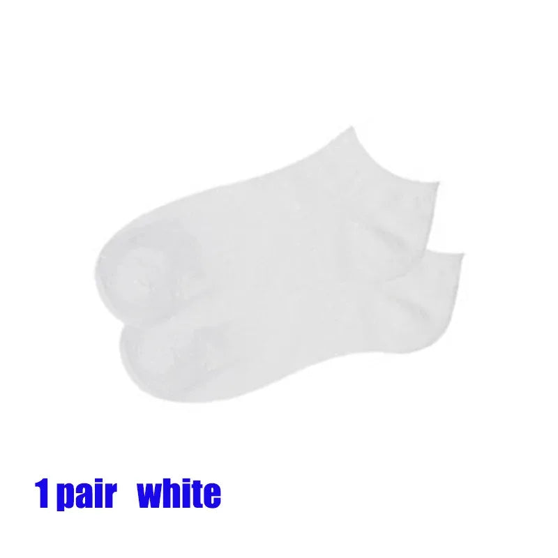 Men's Ankle Boat Socks – Solid Color Sweat-Absorbent Cotton for Business Sport