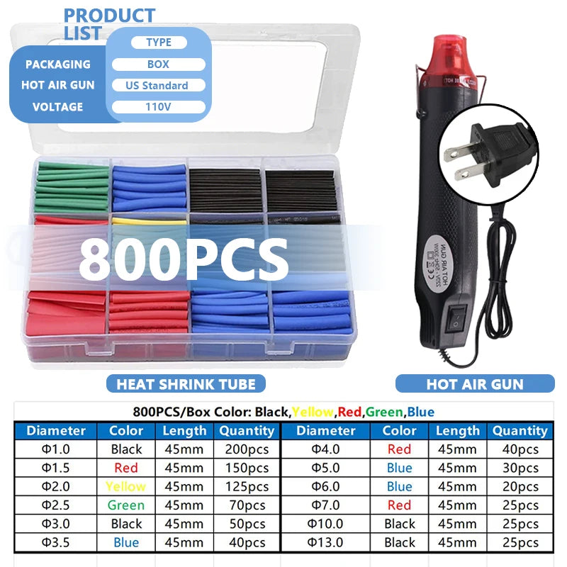 Heat Shrink Tubing Kit – Waterproof Electric Wire Insulation for Cable Repair
