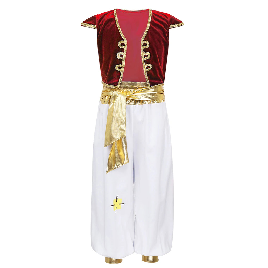 Boys Arabian Prince Costume – Vest and Pant Set for Halloween Cosplay
