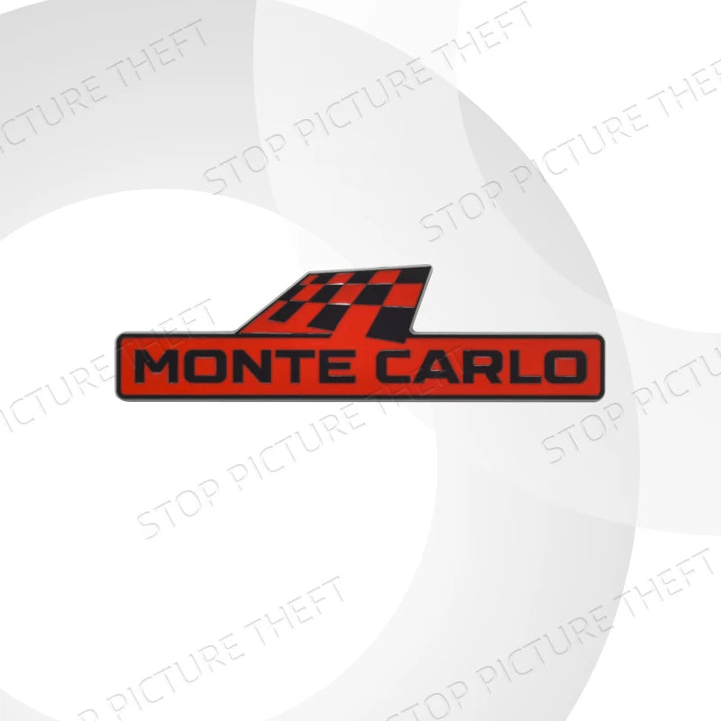 Metal Racing Flag Emblem – Monte Carlo Grille Badge for Skoda Sport Line