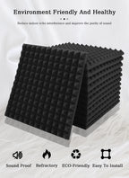 Acoustic Foam Pyramid Panels – Sound Insulation for Home Studio Recording