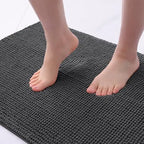 Chenille Bathroom Mat – Ultra Soft Absorbent Non-slip Rug for Shower Floors