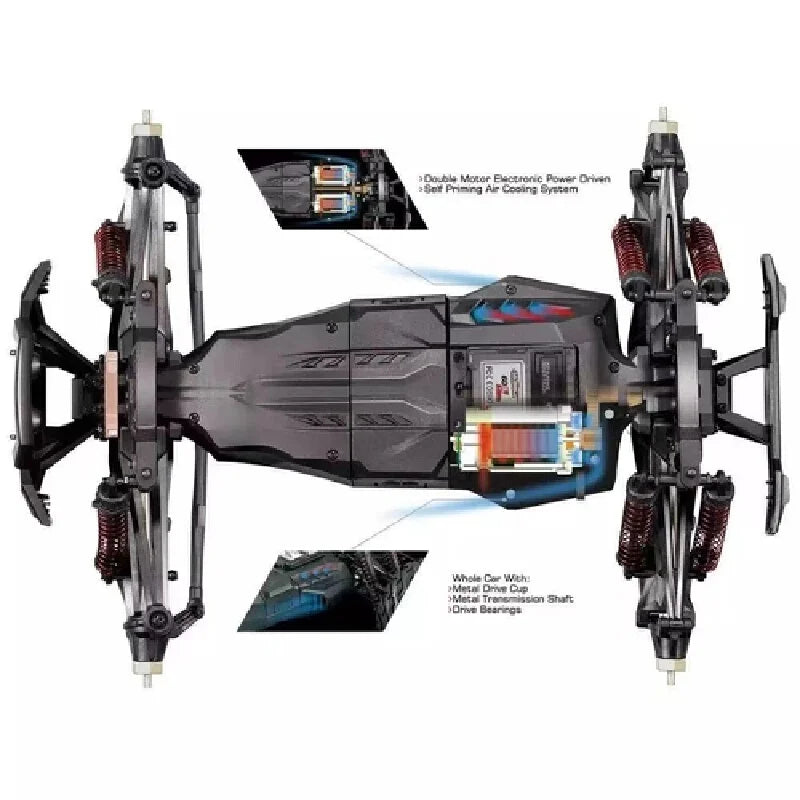 1:10 RC Monster Truck – 4WD High-Speed Off-Road Vehicle for Kids