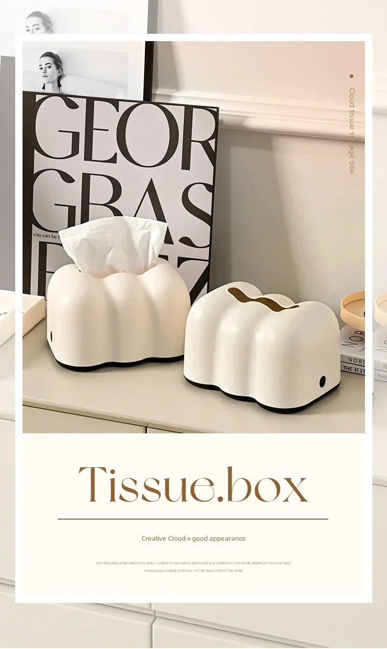 Cloud Tissue Box Holder – Wall Mounted Decorative Ornament for Home and Car