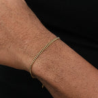 Gold Stainless Steel Cuban Chain Bracelet – Unisex Hip Hop Jewelry