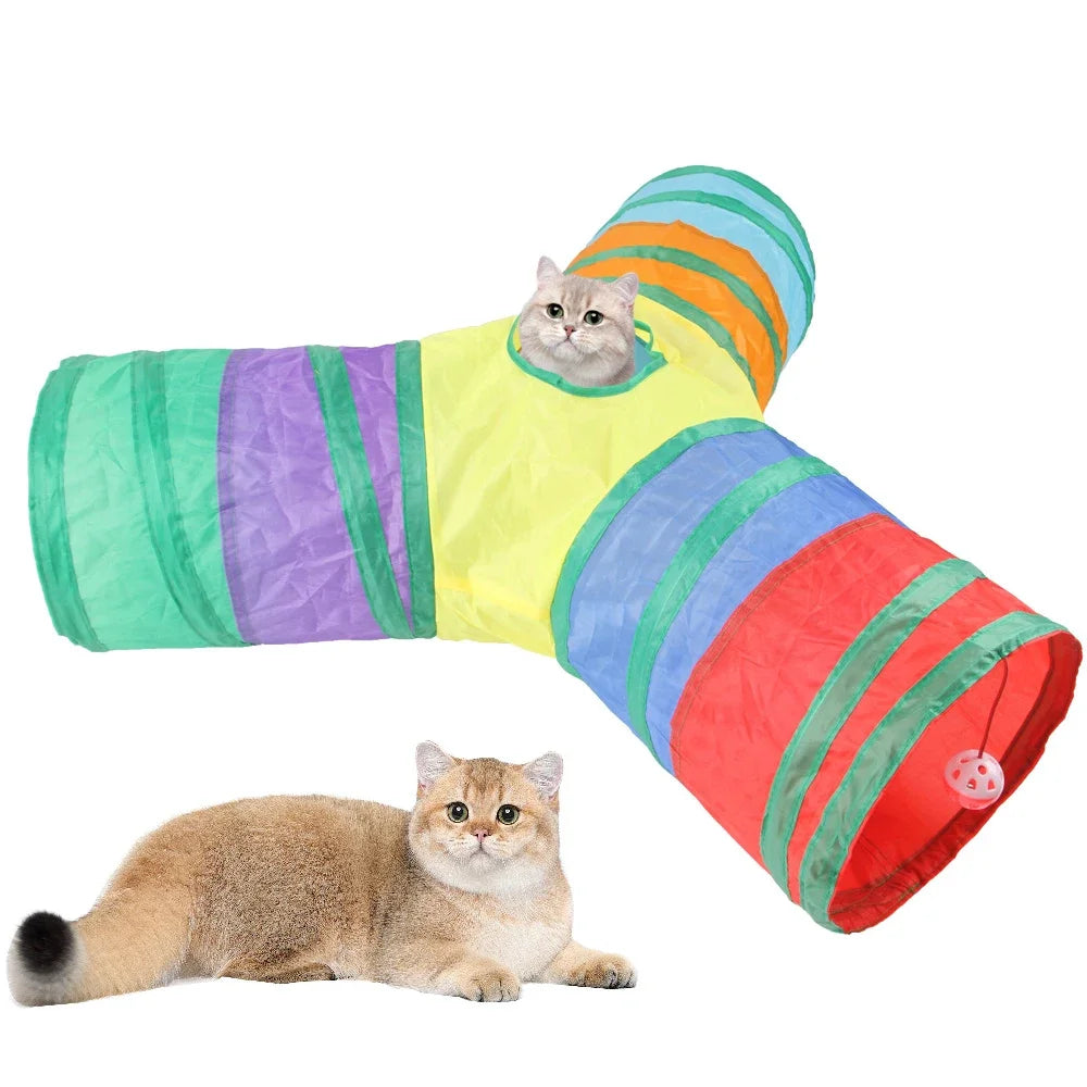 Collapsible Cat Tunnel – Interactive Pet Play Tube for Indoor Exercise