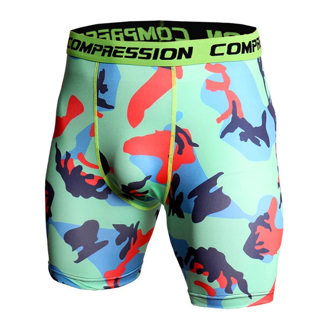 Compression Shorts – 3D Printed Camouflage for Gym and Bodybuilding