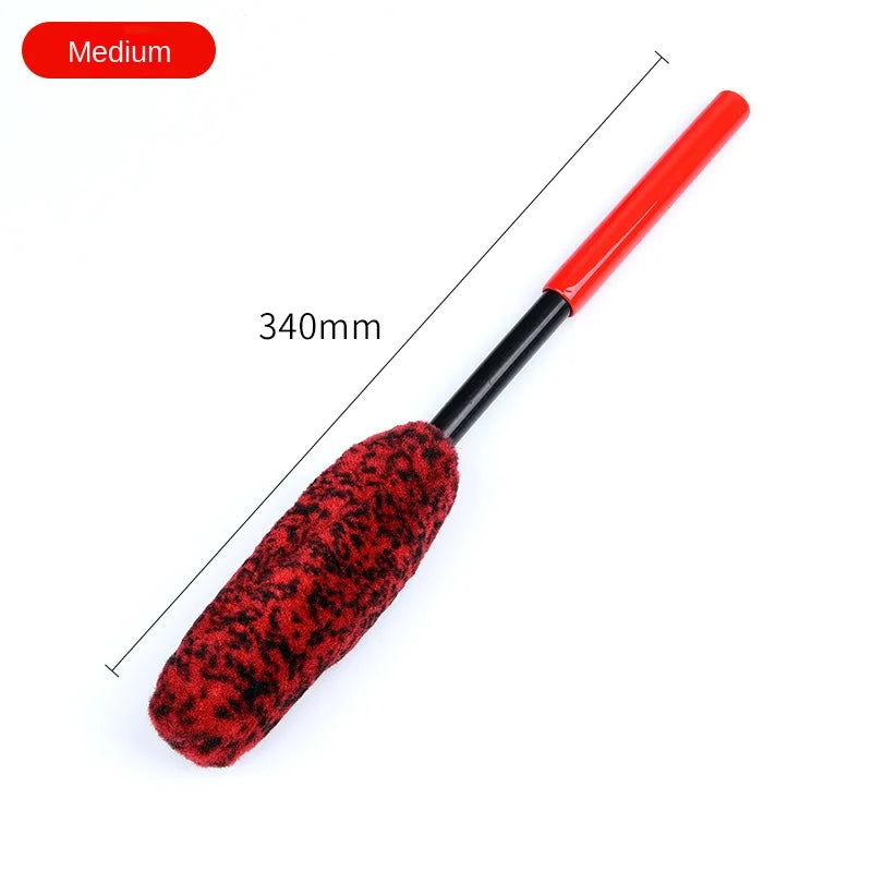 Foldable Car Wheel Brush – Plush Microfiber Hub Cleaning Tool for Detailing