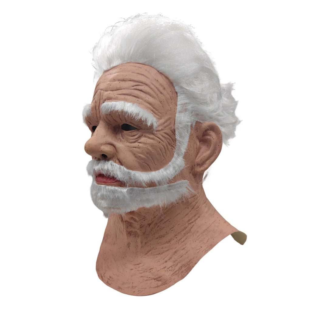 Realistic Bald Old Man Mask – Latex Creepy Cosplay Prop for Halloween