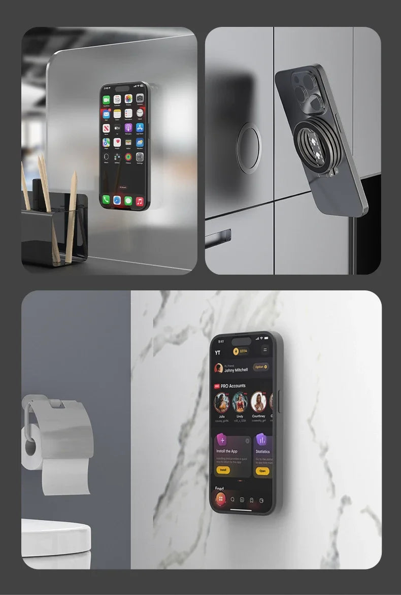 Magnetic Phone Ring Holder – Double-Sided MagSafe Kickstand for Smartphones