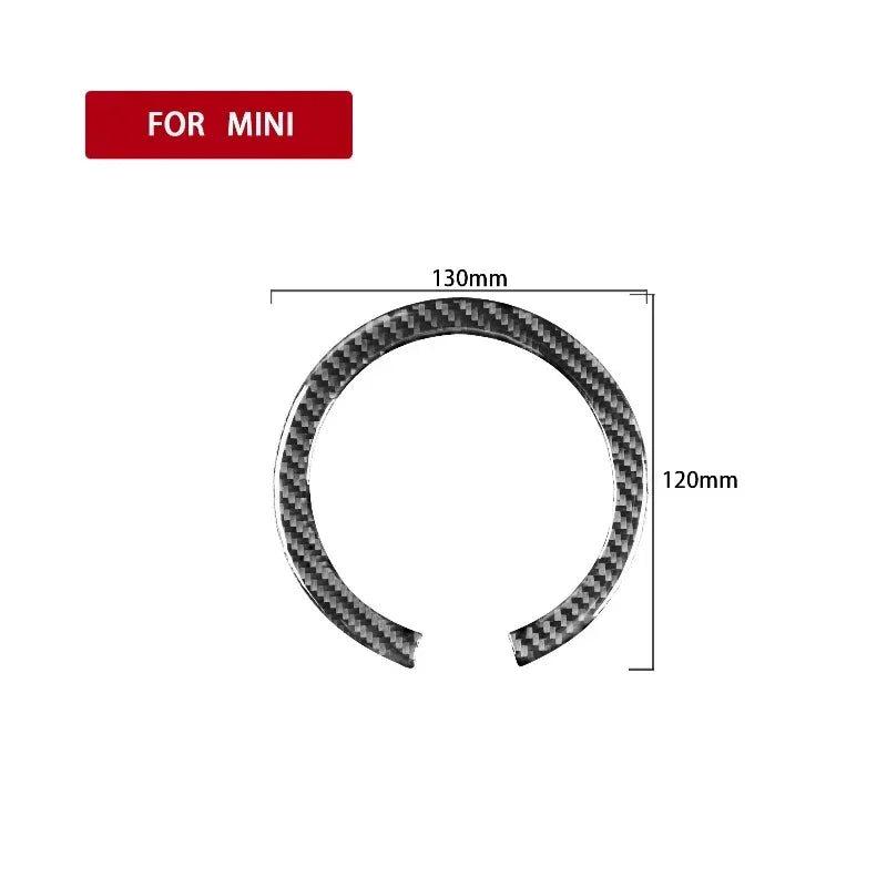 Steering Wheel Trim Cover – Carbon Fiber Interior Decor for Mini Cooper