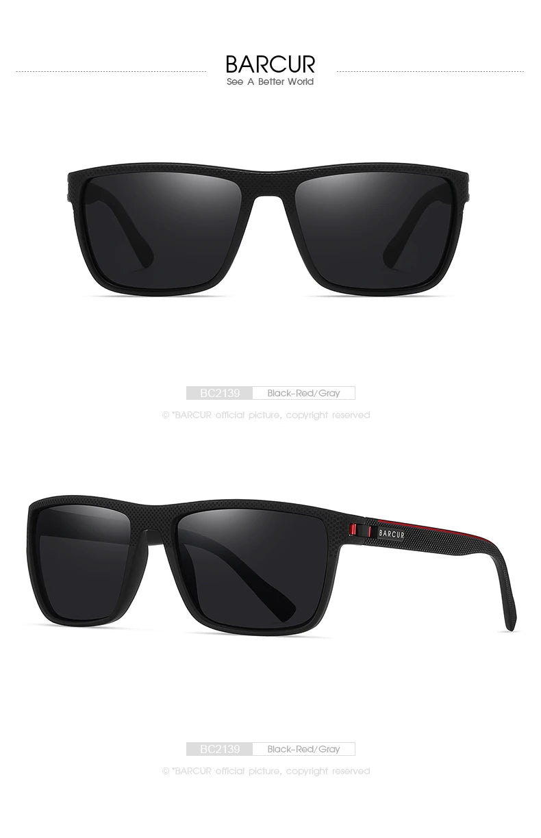 Polarized TR90 Sports Sunglasses – Lightweight UV Protection for Outdoor Men Women