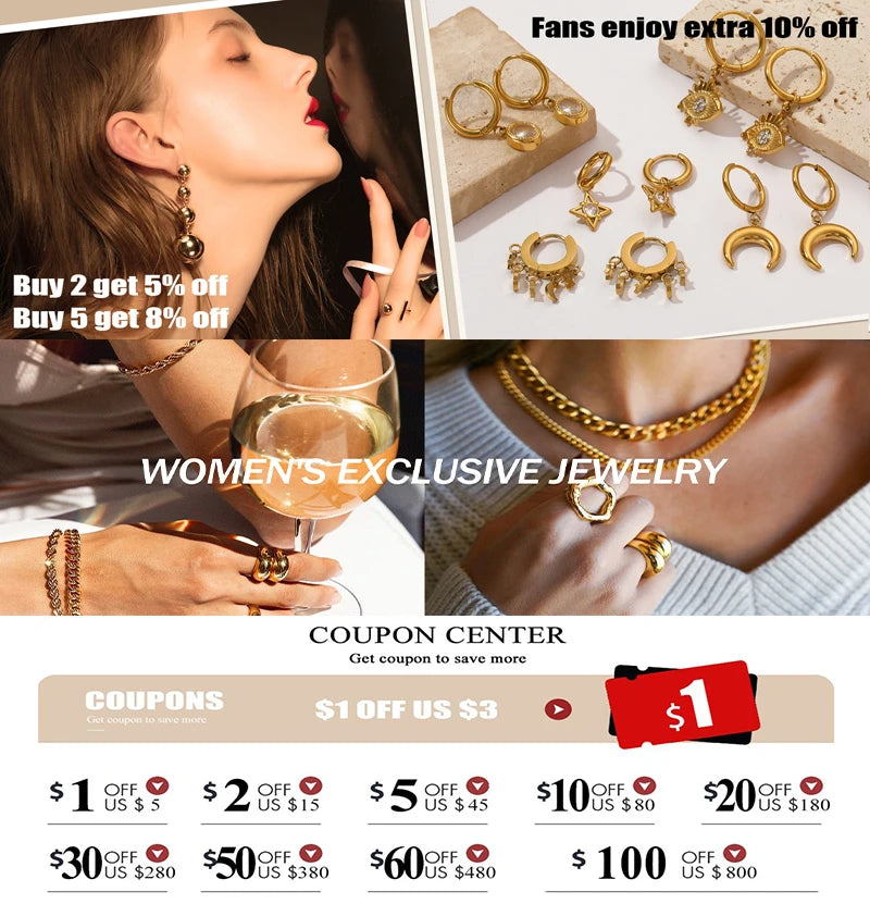 316L Stainless Steel Waterproof Earrings – Minimalist Jewelry for Vacation