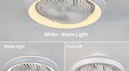 Enclosed Circular Ceiling Fan Light – Remote Controlled for Bedroom Living Room