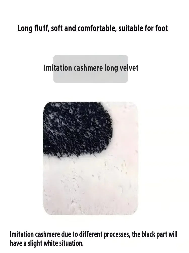 Irregular Cashmere Floor Mat – Anti-Slip Decorative Rug for Living Room
