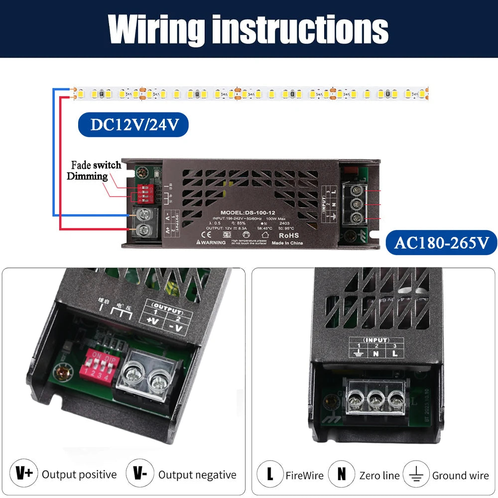 Dimmable LED Power Supply – Universal Transformer for Lighting Installations