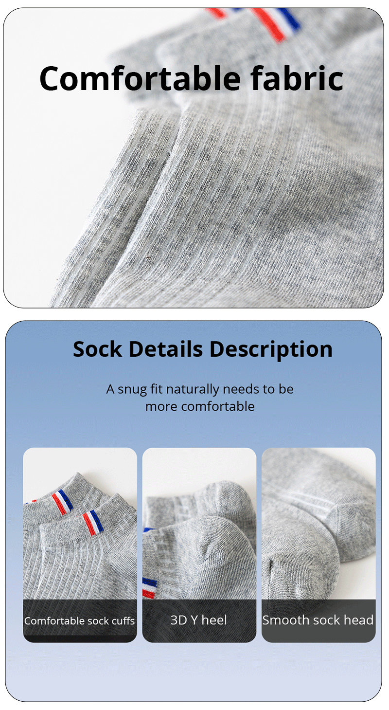 Mens Breathable Boat Socks – Thin Cotton Blended Casual Footwear for Summer