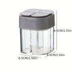 4-in-1 Camping Seasoning Shaker – Multi-Compartment Spice Jar for Outdoor BBQ