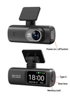 4K Dual Dash Cam – GPS WiFi Driving Recorder for Car Security