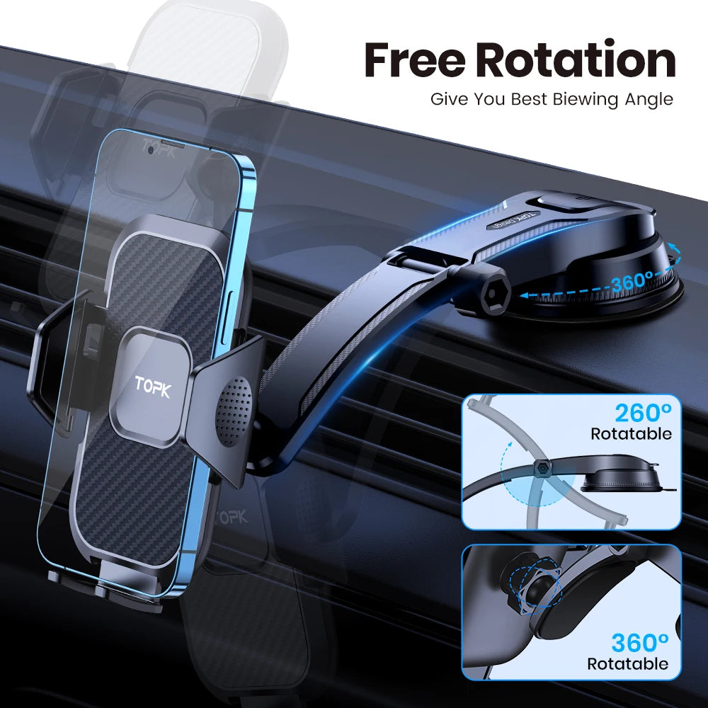 Dashboard Phone Mount – Sturdy Adjustable Stand for Car Navigation