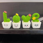 Mini Resin Succulent Cactus Pots – Decorative Plants for Home and Office