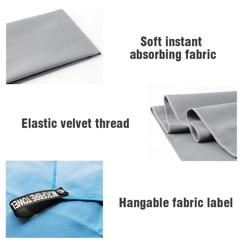 Microfiber Gym Towel – Silver Ion Odor-Free Absorbent Fabric for Workout