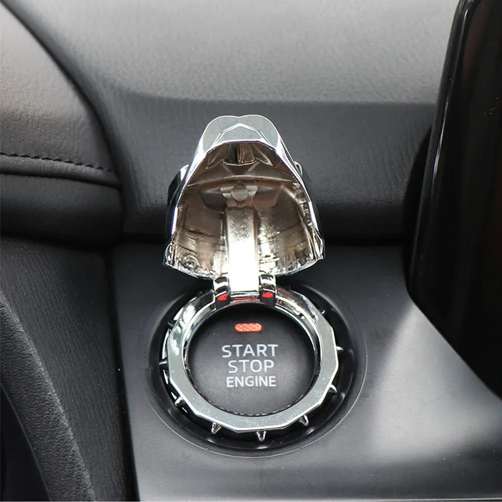 Metal Bully Dog Ignition Cover – Decorative Engine Start Button Trim for Cars