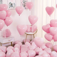 Red Heart Shaped Latex Balloons – 12 Inch Party Decorations for Weddings