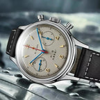 Vintage Pilot Chronograph – 42mm Automatic Waterproof Watch for Men