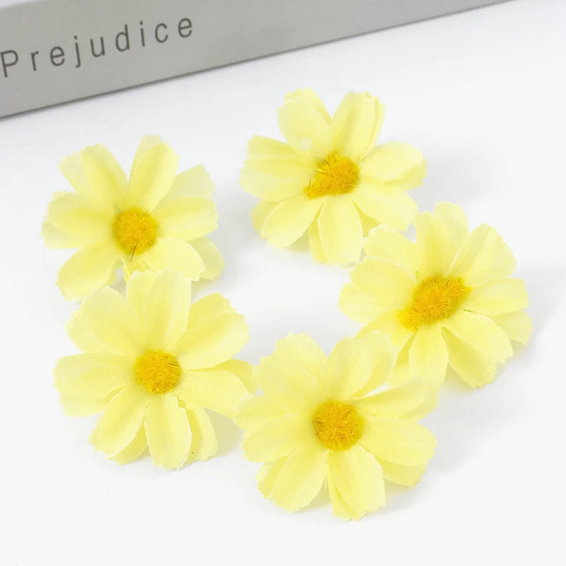 Silk Daisy Artificial Flowers – Floral Decorations for Wedding Home Decor