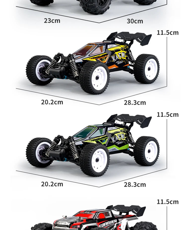 4WD Off-Road RC Monster Truck – 50km/h Remote Control for Adults and Kids