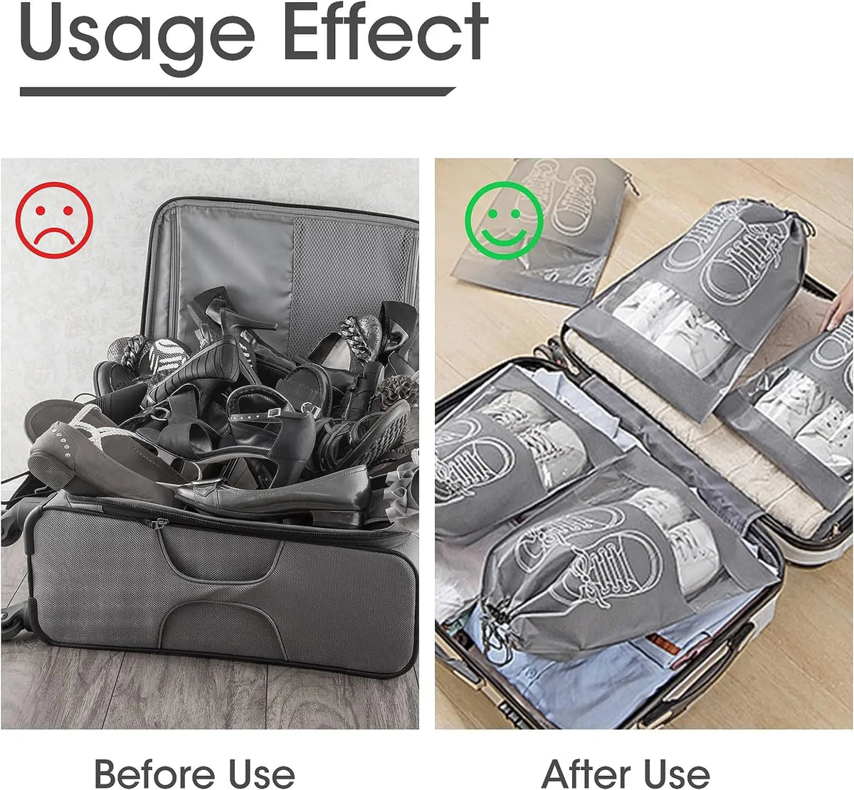 Non-Woven Shoe Storage Bags – Portable Dust-Proof Pouches for Travel and Home