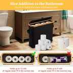 Bamboo Toilet Paper Holder – Enclosed Tissue Storage Box for Bathroom Organizer