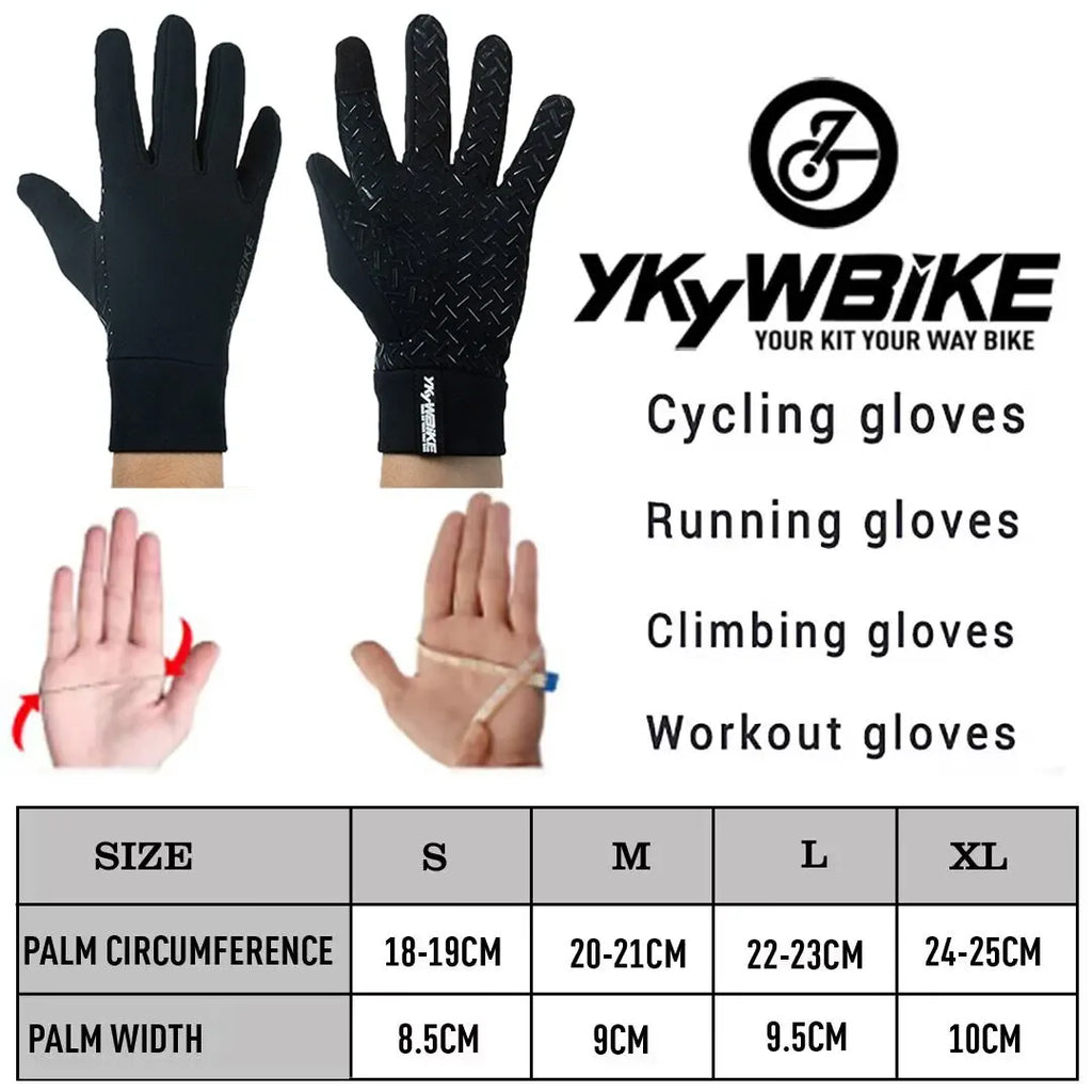 Winter Cycling Gloves – Padded Touch Screen Mittens for Outdoor Sports